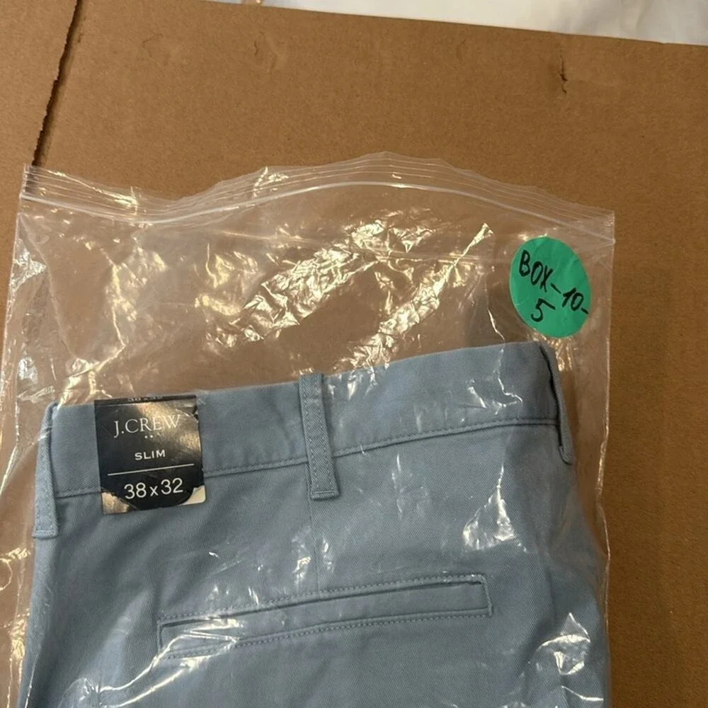 NWT J. Crew Men's 38x32 Straight-fit flex Chino Pant‎ Blue H3167 Casual Office